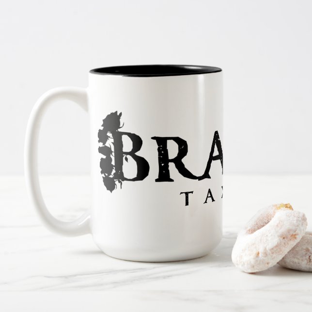 BRAINAIC SHEEK Two-Tone COFFEE MUG (With Donut)
