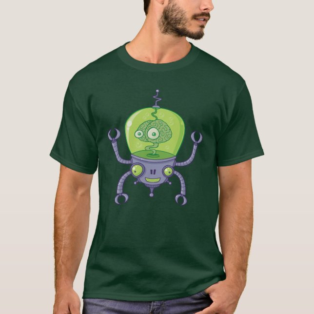 Brainbot Robot with Brain T-Shirt (Front)