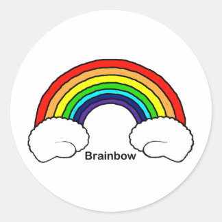 Brainbow Classic Round Sticker