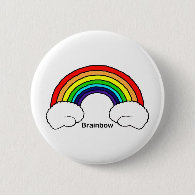 Brainbow Pinback Button (Front)