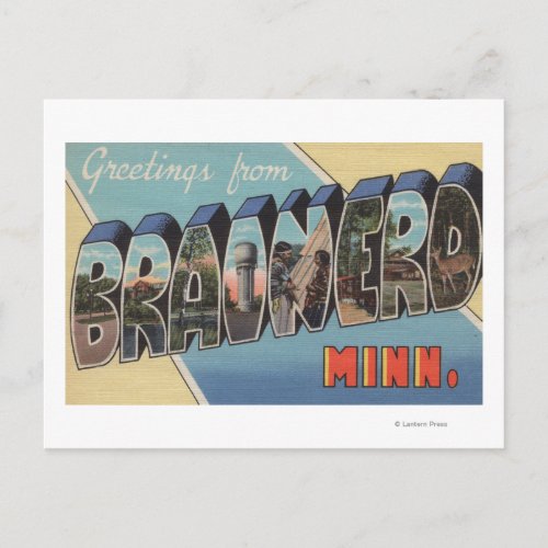 Brainerd Minnesota _ Large Letter Scenes Postcard