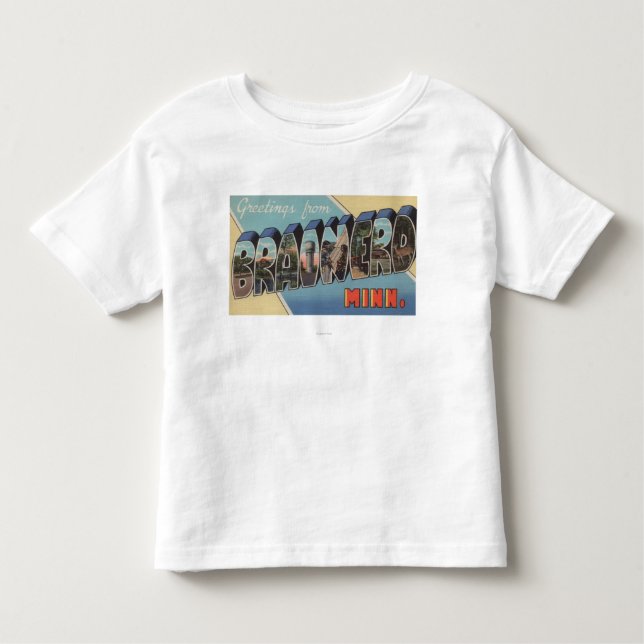 Brainerd, Minnesota - Large Letter Scenes Toddler T-shirt (Front)