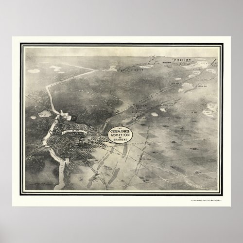 Brainerd MN Panoramic Map _ 1914 Poster