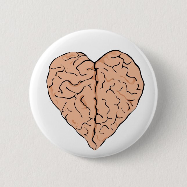 Brainheart Pinback Button (Front)