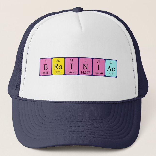 Brainiac periodic table name hat (Front)