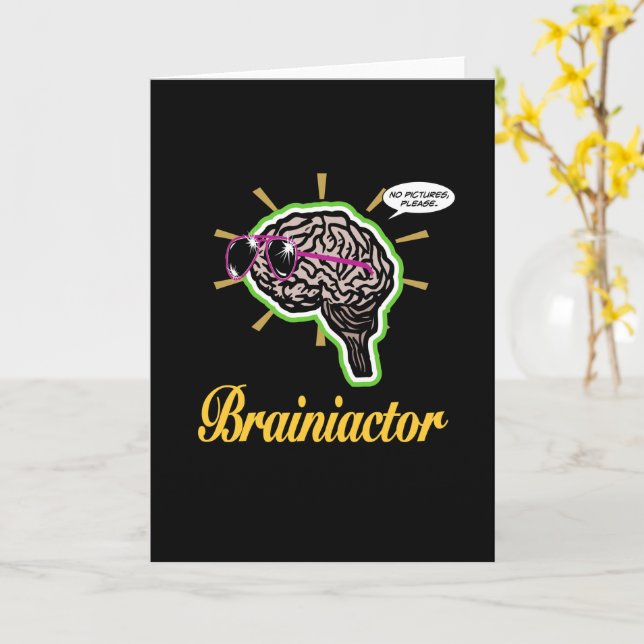 Brainiactor Black Vertical Card (Yellow Flower)