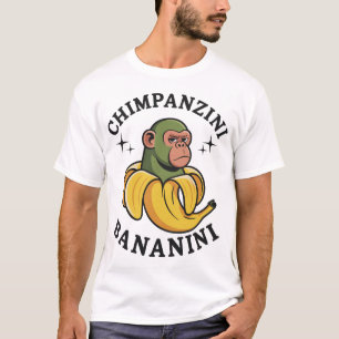 Brainrot Chimpanzee and Banana T-Shirt