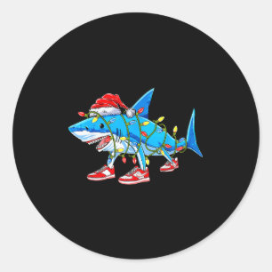 Brainrot Christmas Slang Gen Z Gen Alpha Meme Shar Classic Round Sticker