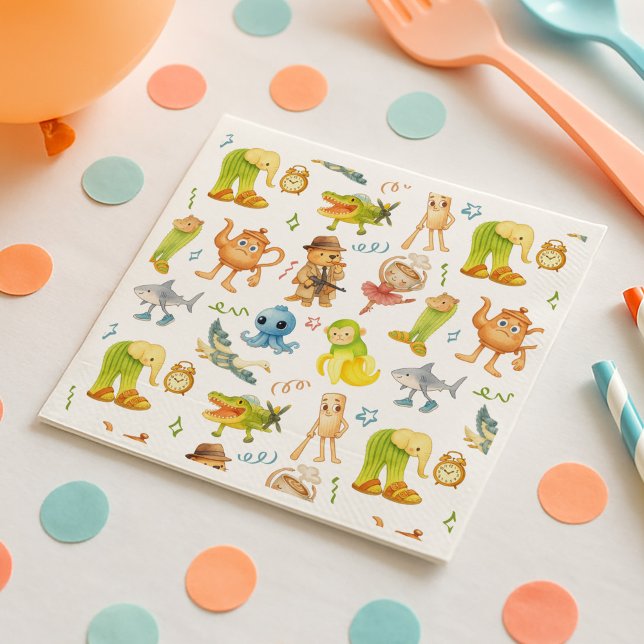 Brainrot Meme Birthday Party Napkins (Creator Uploaded)