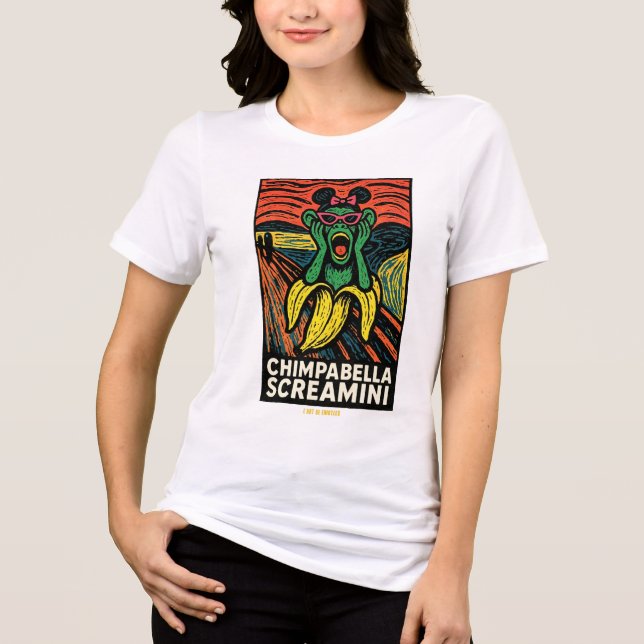 Brainrot POP Chimpabella Screamini Tri-Blend Shirt (Front)