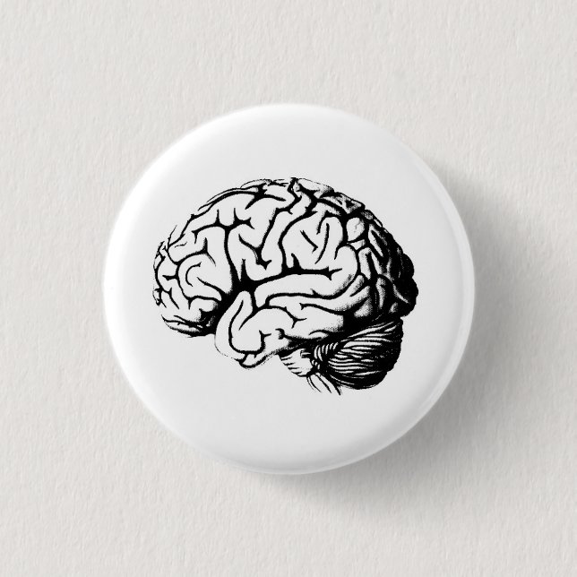 Brains are hot. button (Front)