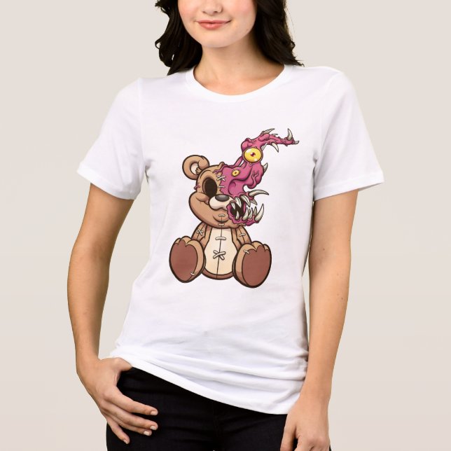 Brains Bear Tri-Blend Shirt (Front)