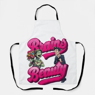 Brains & Beauty – Zombie Humor Design Apron