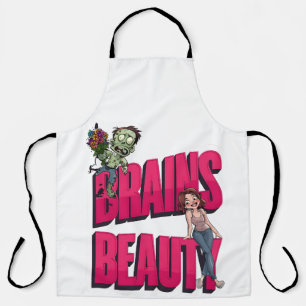 Brains & Beauty – Zombie Humor Design Apron