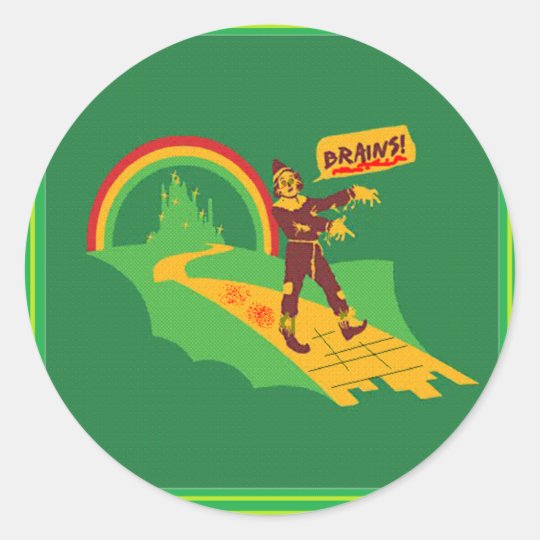 BRAINS CLASSIC ROUND STICKER