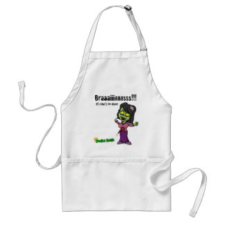 Brains for dinner! adult apron