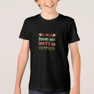 Brains Off snacks on-school lunch break t-shirt Tri-Blend Shirt