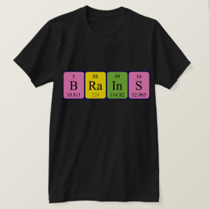 Brains periodic table name shirt