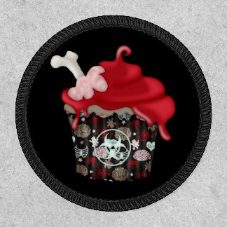 Brains Zombie Biohazard Cupcake Patch