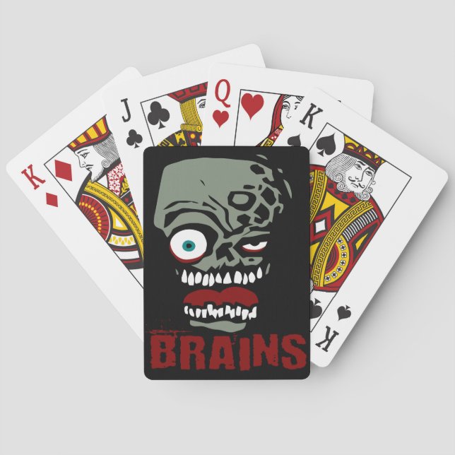 Brains zombie poker cards (Back)