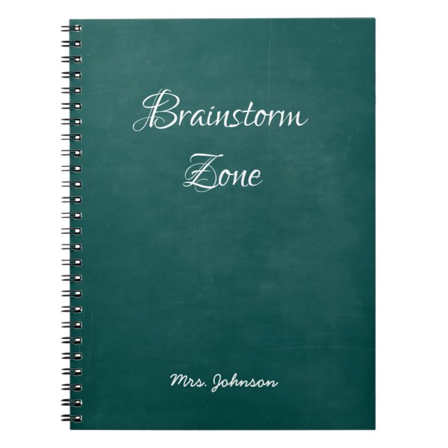 Brainstorm  Zone Green Notebook (Front)