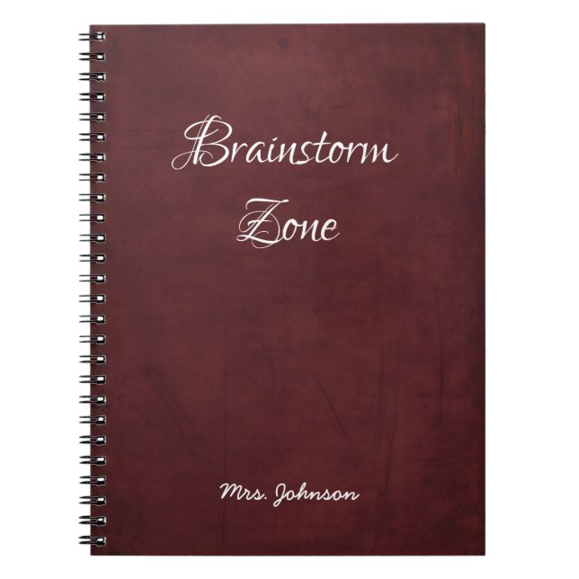Brainstorm  Zone Red Notebook (Front)
