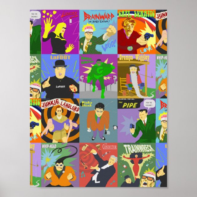 Brainwarp Characters #1 - Print (Front)