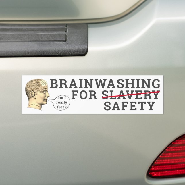 Brainwashing Bumper Sticker (On Car)