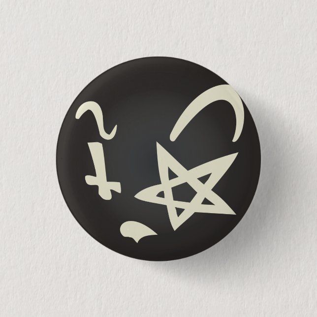 Brainy Cat Pinback Button (Front)