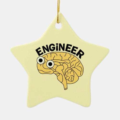 Brainy Engineer Ceramic Ornament