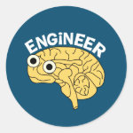 Brainy Engineer Classic Round Sticker