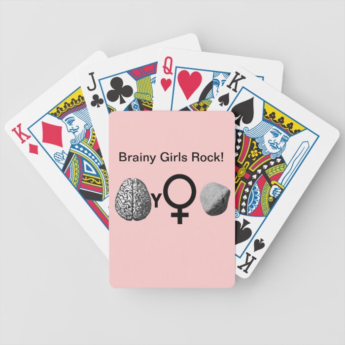 Brainy Girls Rock Bicycle Playing Cards