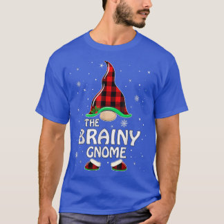 Brainy Gnome Buffalo Plaid Matching Family Christm T-Shirt