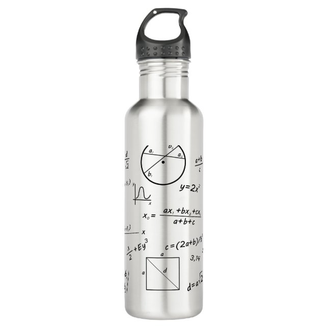 Brainy math stianless steel bottle (Front)