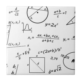 Brainy math whiteboard ceramic tile