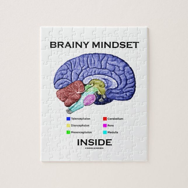 Brainy Mindset Inside (Anatomical Brain) Jigsaw Puzzle (Vertical)