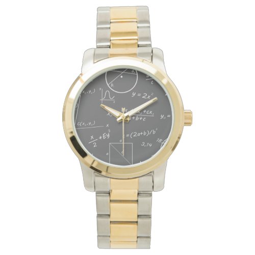 Brainy Oversized two_tone bracelet watch