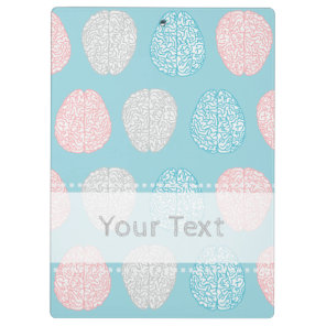 Brainy Pastel Pattern (Awesome Pastel Brains) Clipboard