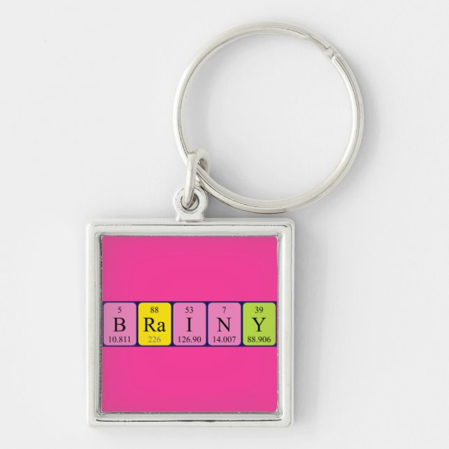Brainy periodic table name keyring (Front)