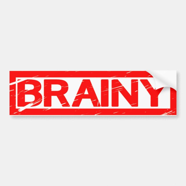 Brainy Stamp Bumper Sticker (Front)