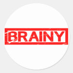 Brainy Stamp Classic Round Sticker