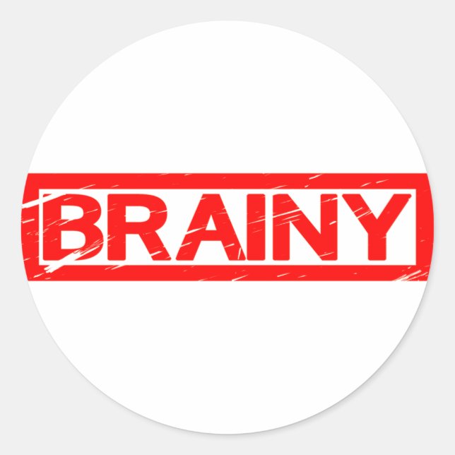 Brainy Stamp Classic Round Sticker (Front)