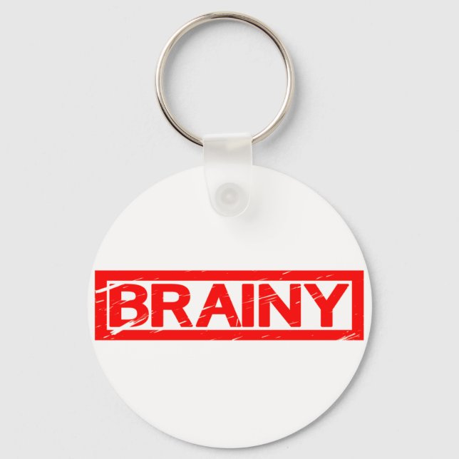 Brainy Stamp Keychain (Front)
