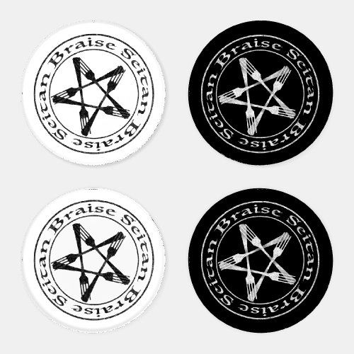 Braise Seitan Vegan Pentagram Coaster Set