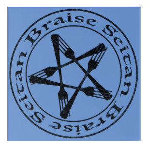 Braise Seitan Vegan Pentagram (dark version) Acrylic Print