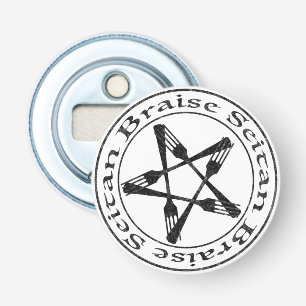 Braise Seitan Vegan Pentagram (dark version) Bottle Opener