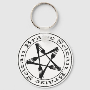 Braise Seitan Vegan Pentagram (dark version) Keychain