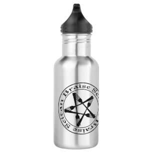 Braise Seitan Vegan Pentagram (dark version) Stainless Steel Water Bottle