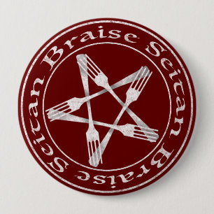 Braise Seitan Vegan Pentagram (light version) Button