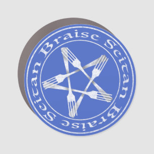 Braise Seitan Vegan Pentagram (light version) Car Magnet